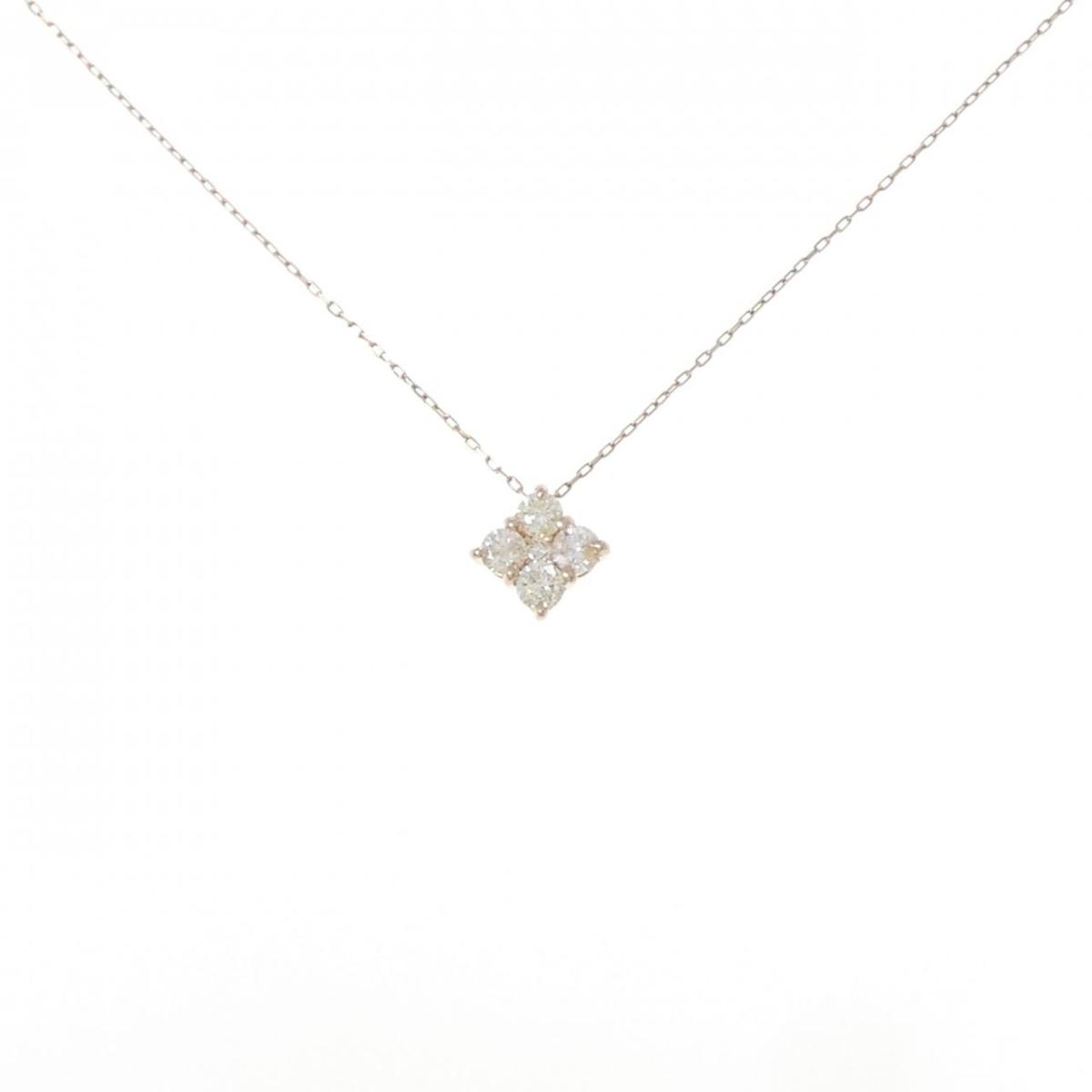 K18PG ダイヤモンド ネックレス 0.25CT【中古】