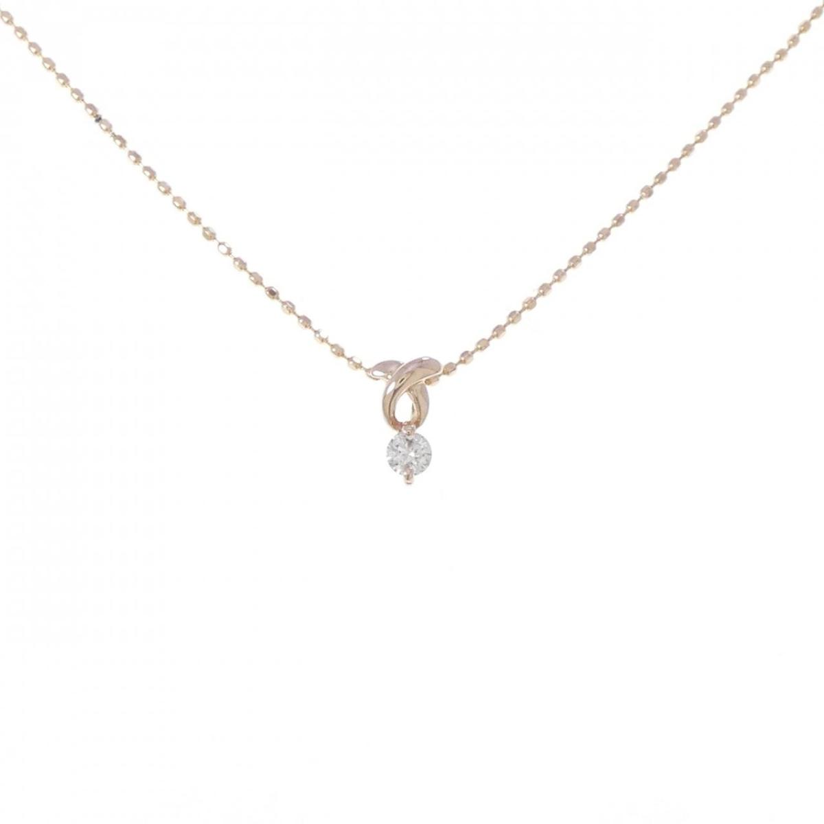 K10PG ダイヤモンド ネックレス 0.07CT【中古】