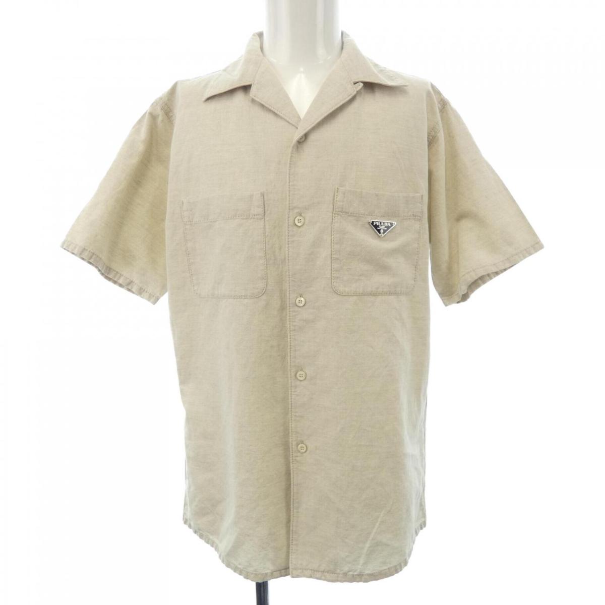 プラダ PRADA トライアングルロゴ GEC094 SAEO 14J2 S／Sシャツ【中古】｜KOMEHYO ONLINESTORE 店 79,530円