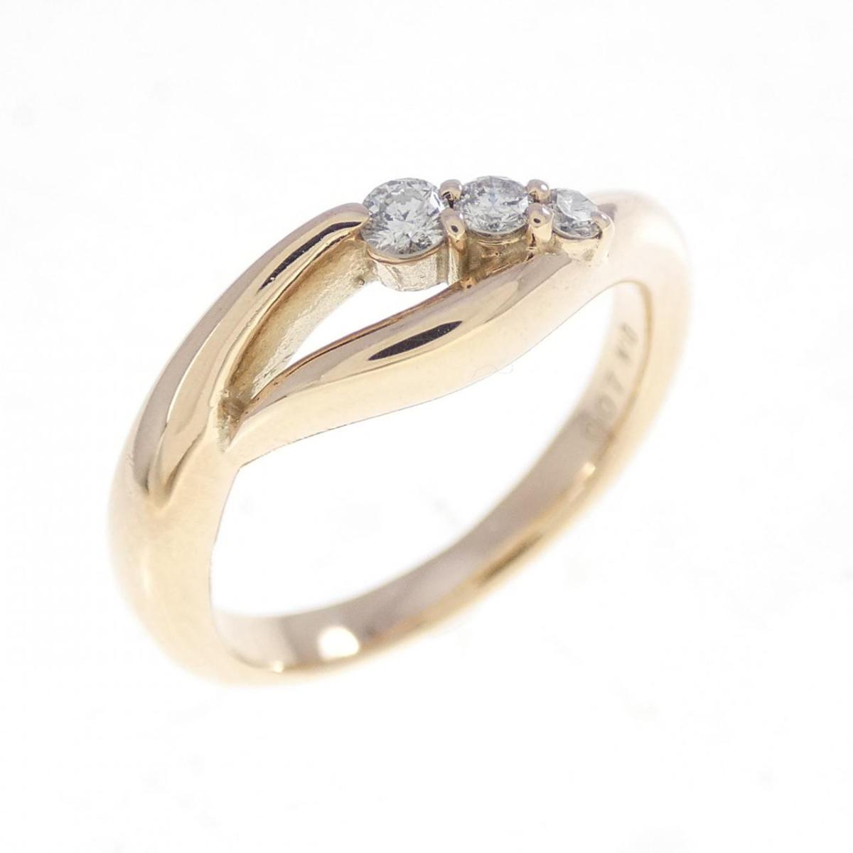 K10PG ダイヤモンド リング 0.07CT【中古】