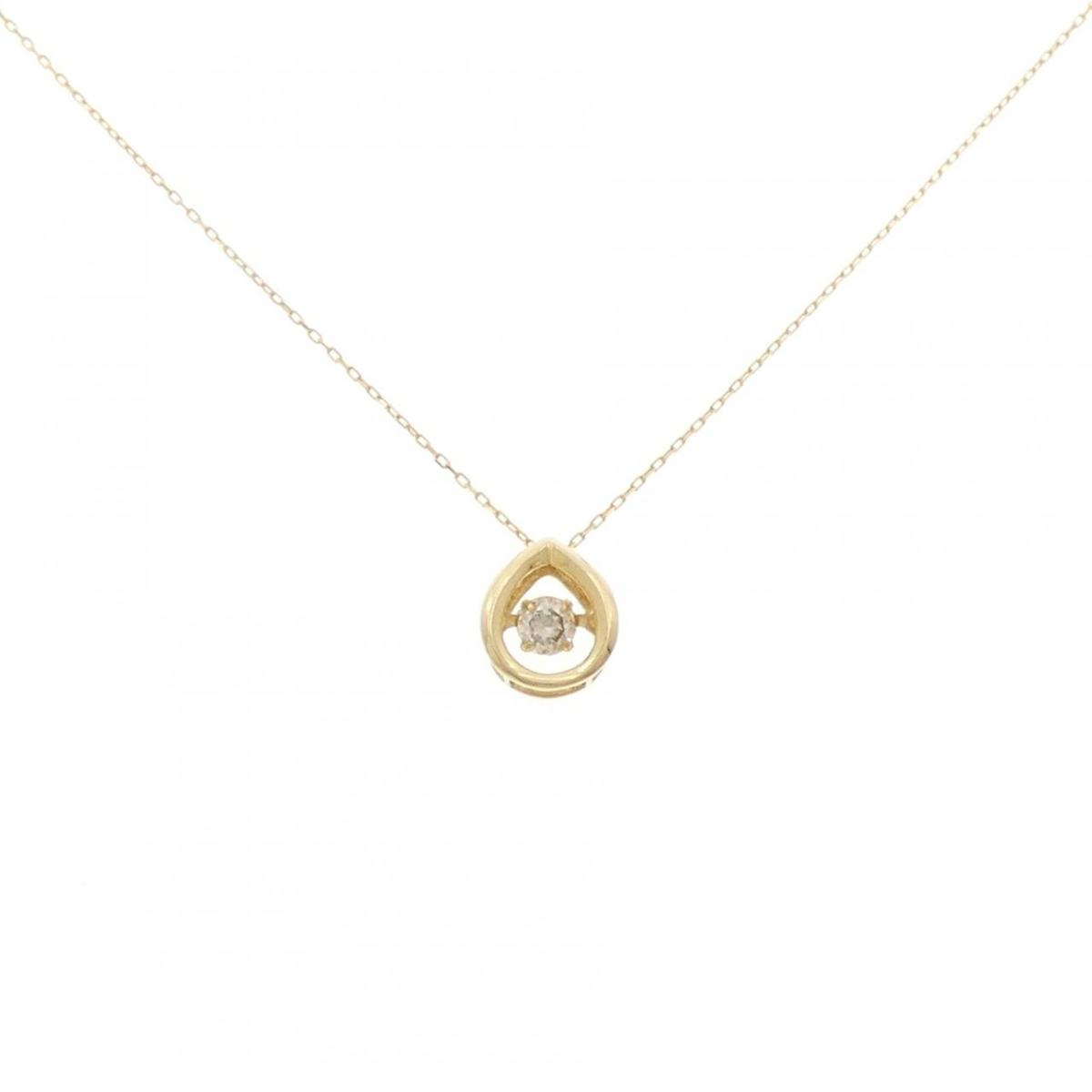 K18YG ダイヤモンド ネックレス 0.13CT【中古】