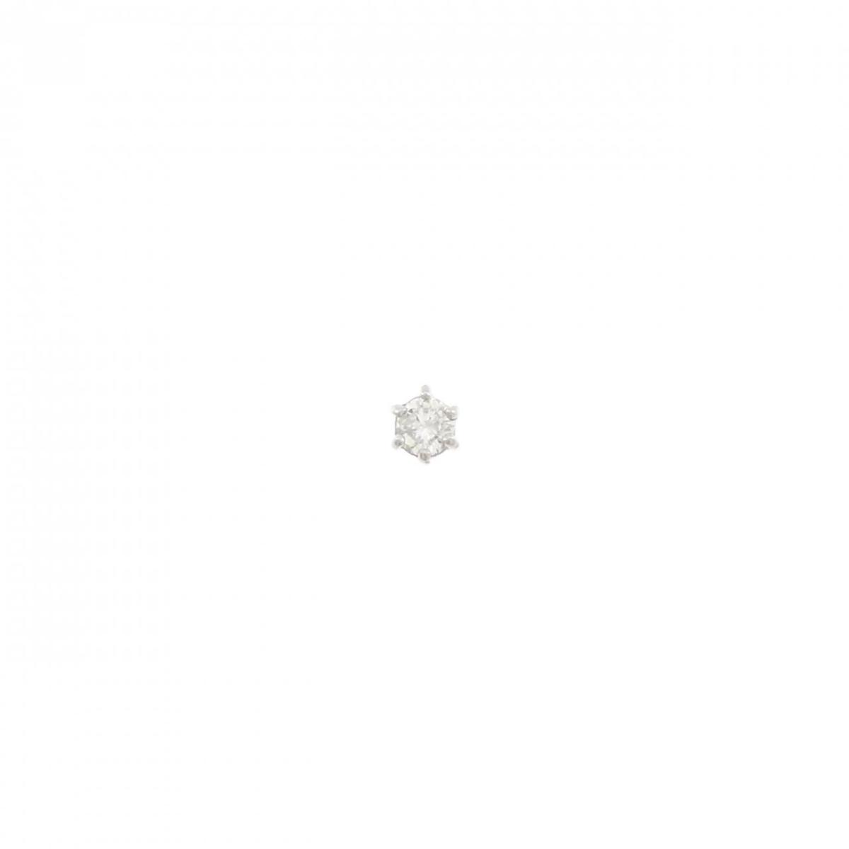 PT900 ソリティア ダイヤモンド ピアス 0.15CT 片耳【中古】 18,176円