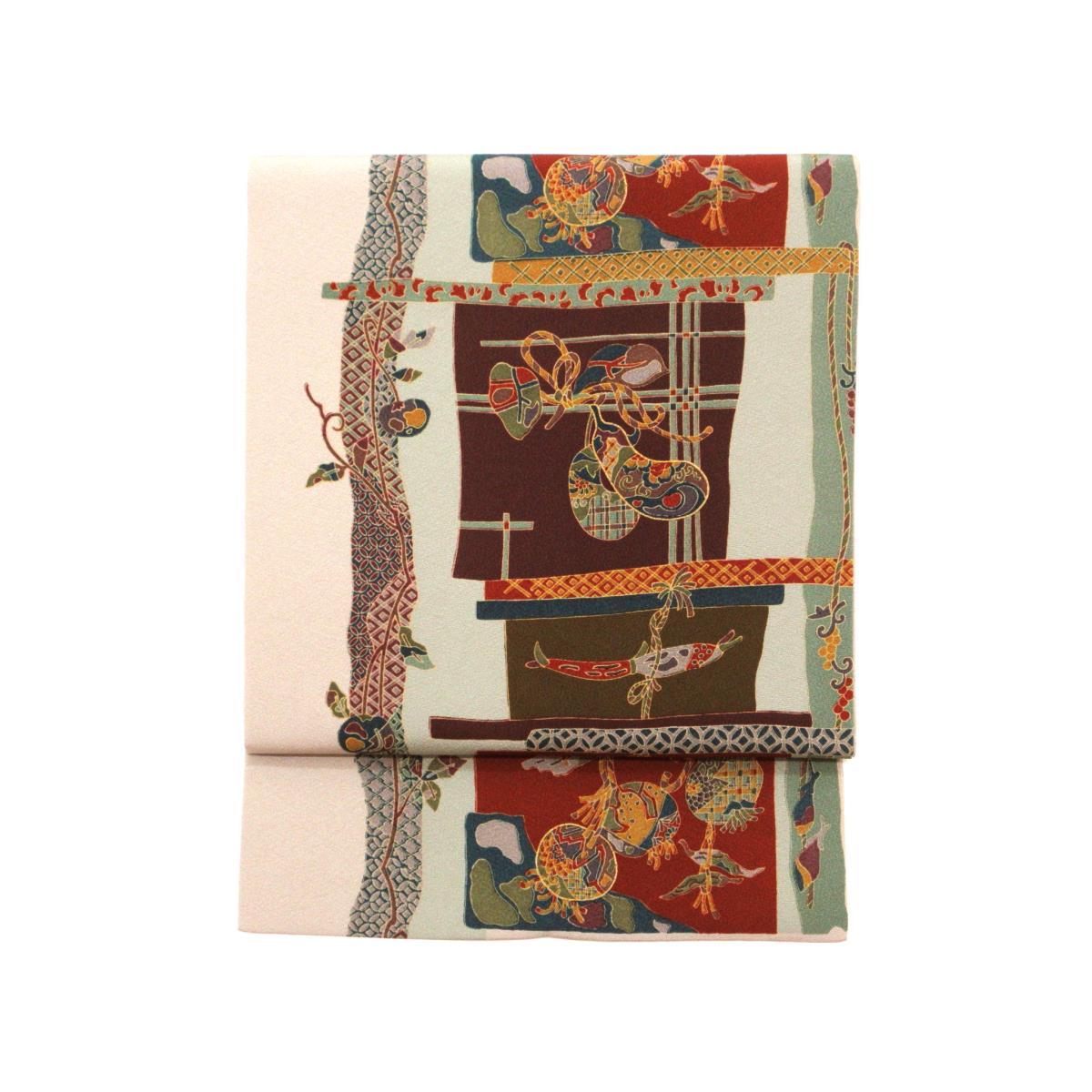 名古屋帯　染帯　全通柄【中古】