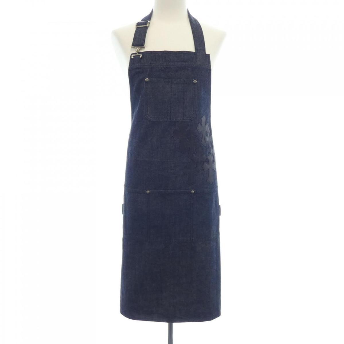 クロムハーツ CHROME HEARTS CEMETERY CROSS ARRON DENIM 404193320******414 エプロン【中古】