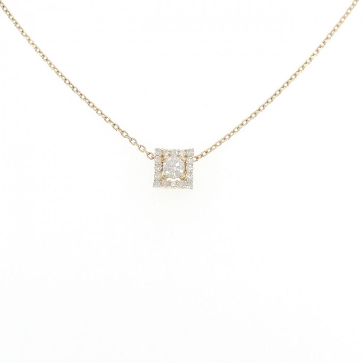 K10YG ダイヤモンド ネックレス 0.20CT【中古】