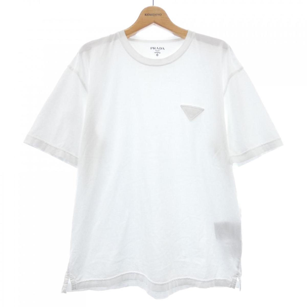 プラダ PRADA トライアングルロゴ UJN852 S232 13CC Tシャツ【中古】