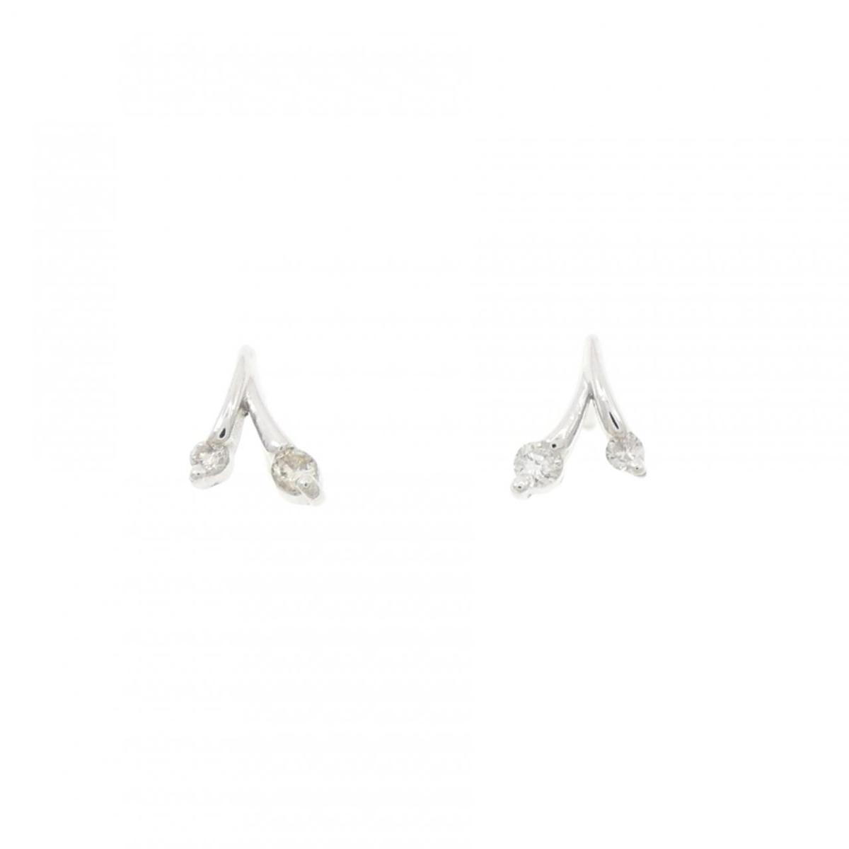 K14WG ダイヤモンド ピアス 0.06CT【中古】｜KOMEHYO ONLINESTORE 店