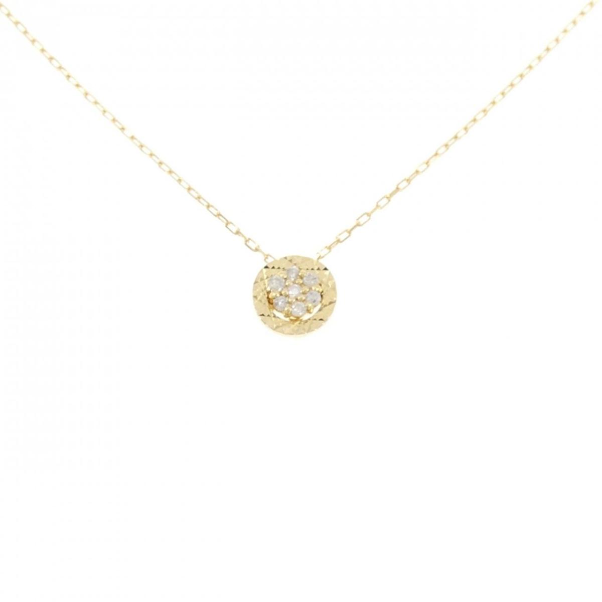 K18YG ダイヤモンド ネックレス 0.07CT【中古】