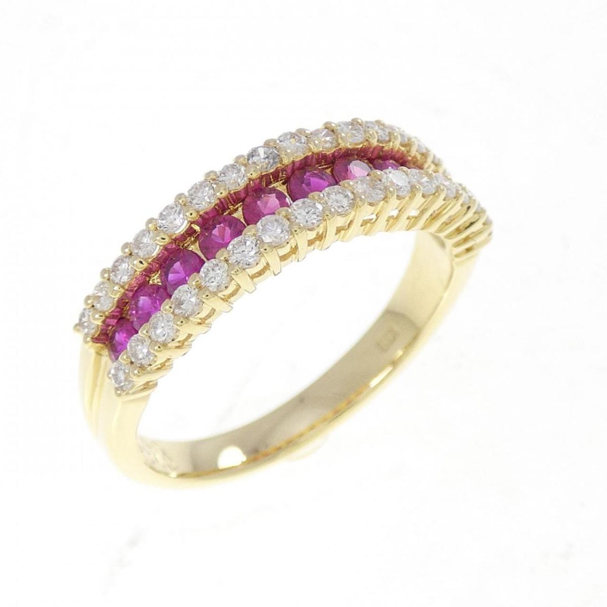 K18YG ルビー リング 0.40CT【中古】