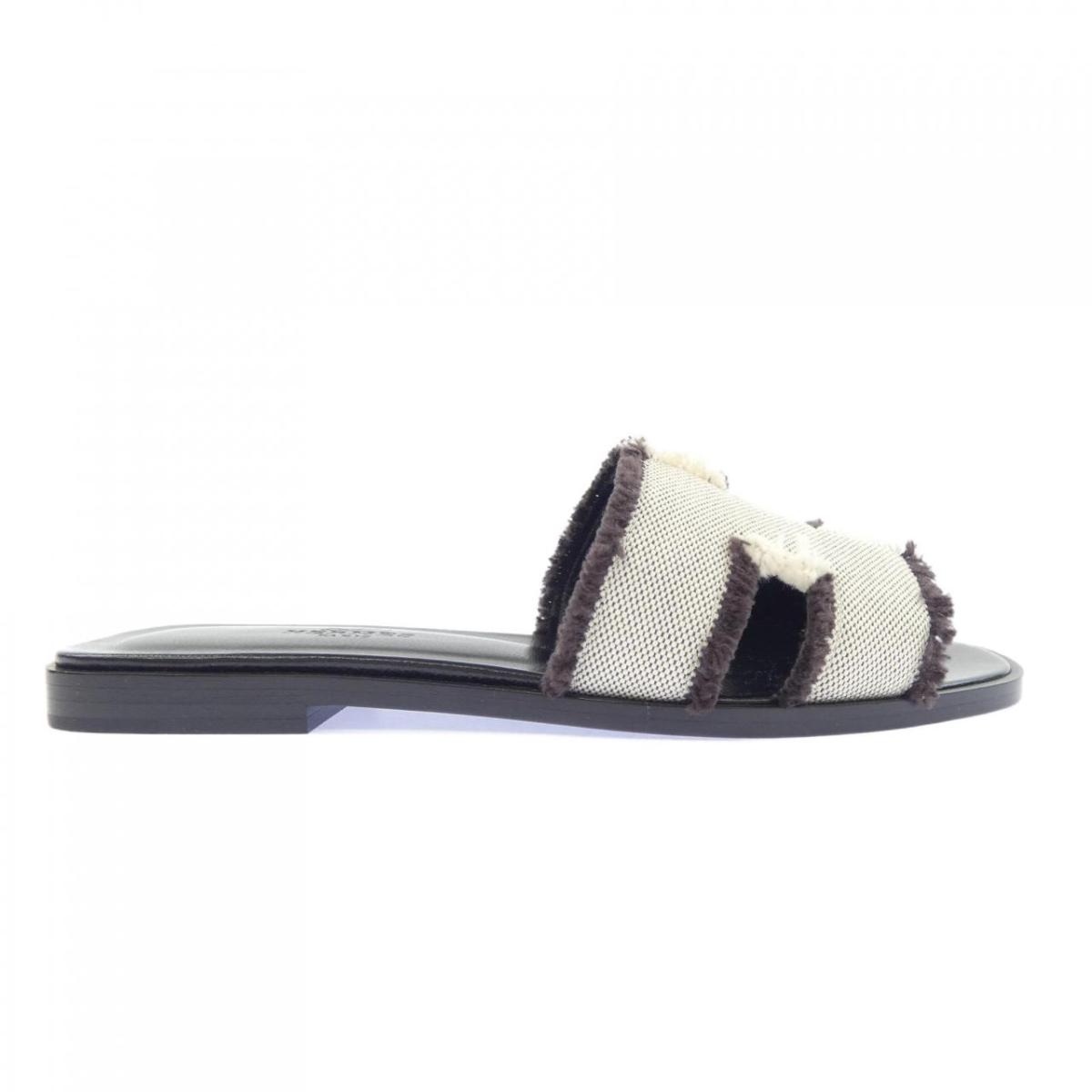 エルメス HERMES オラン ORAN トワルH フリンジ 231095Z サンダル【中古】
