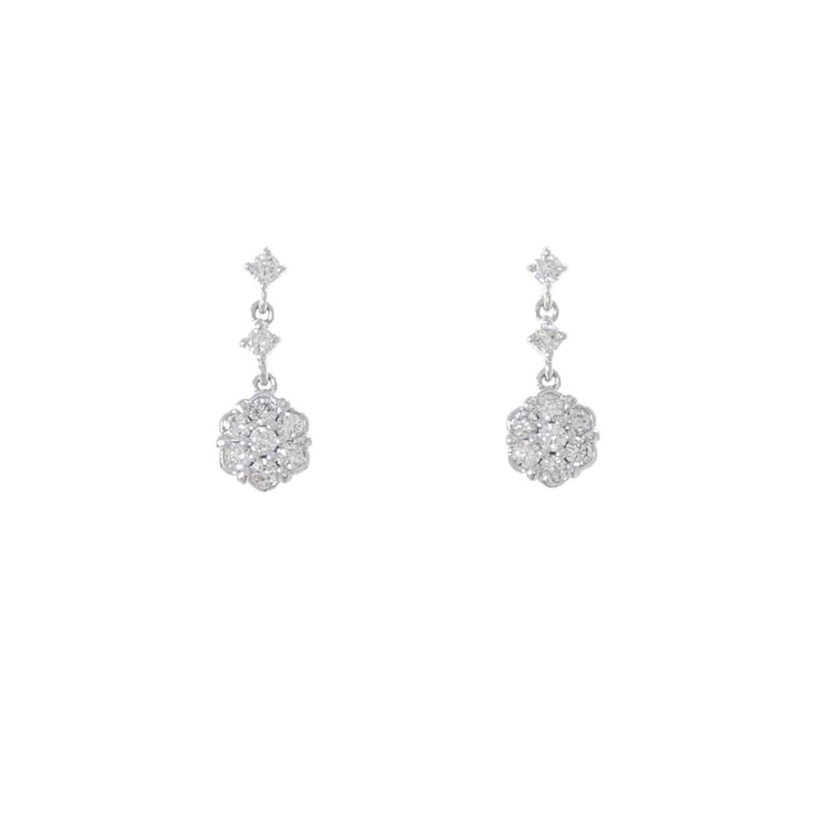 ポンテヴェキオ ダイヤモンド ピアス 0.36CT【中古】