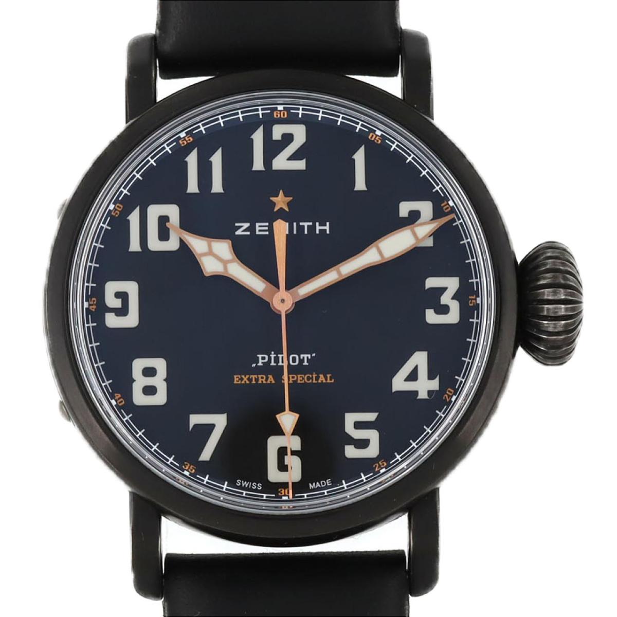【ノーメンテナンス還元価格】ゼニス パイロットタイプ20トンアップ 11.2432.679/21.C900 SS 自動巻【中古】