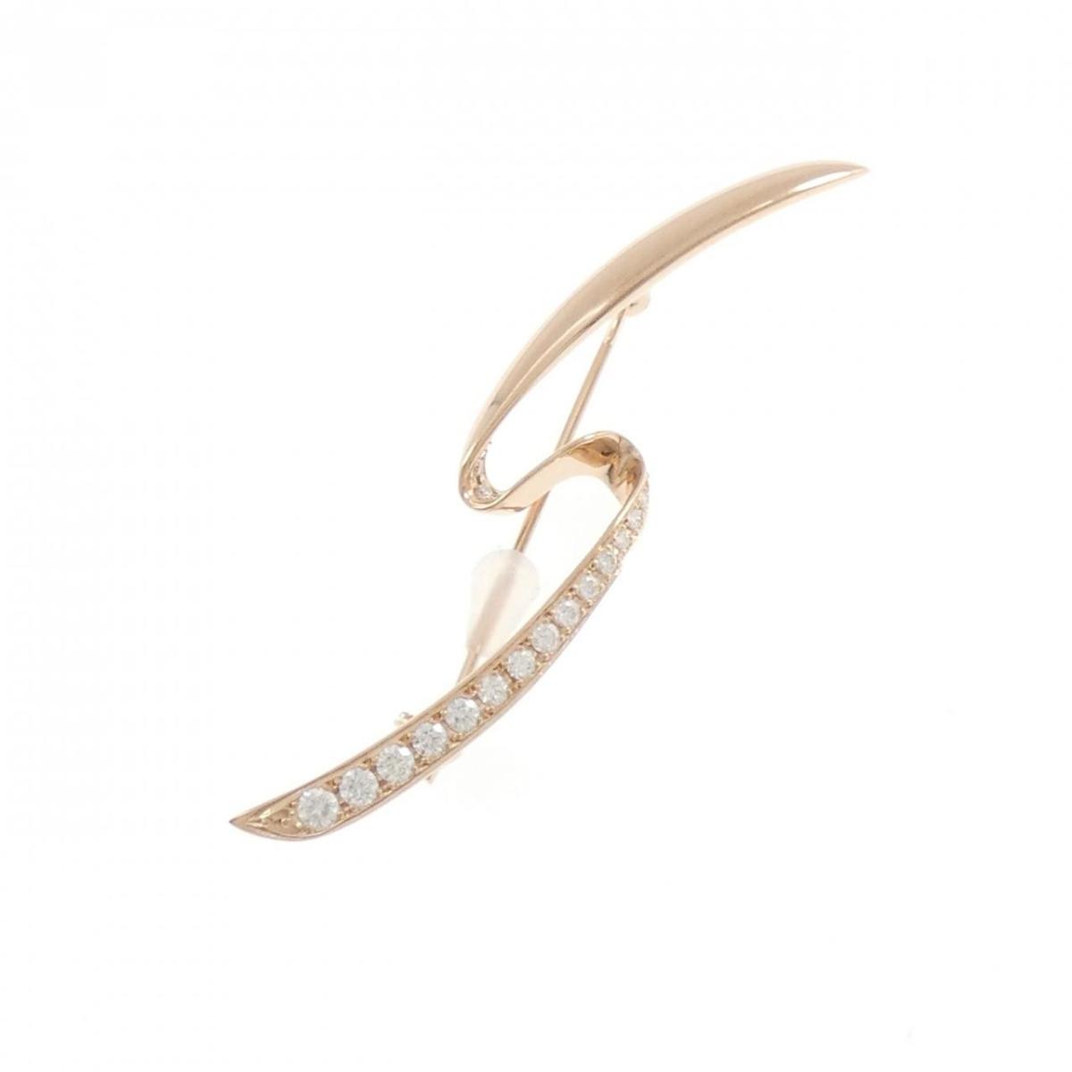 ミキモト ダイヤモンド ブローチ 0.35CT【中古】