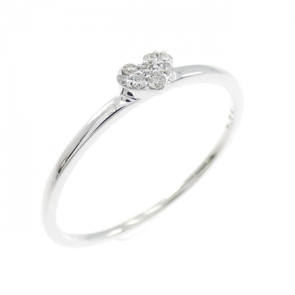 クミキョク ハート ダイヤモンド リング 0.04CT【中古】