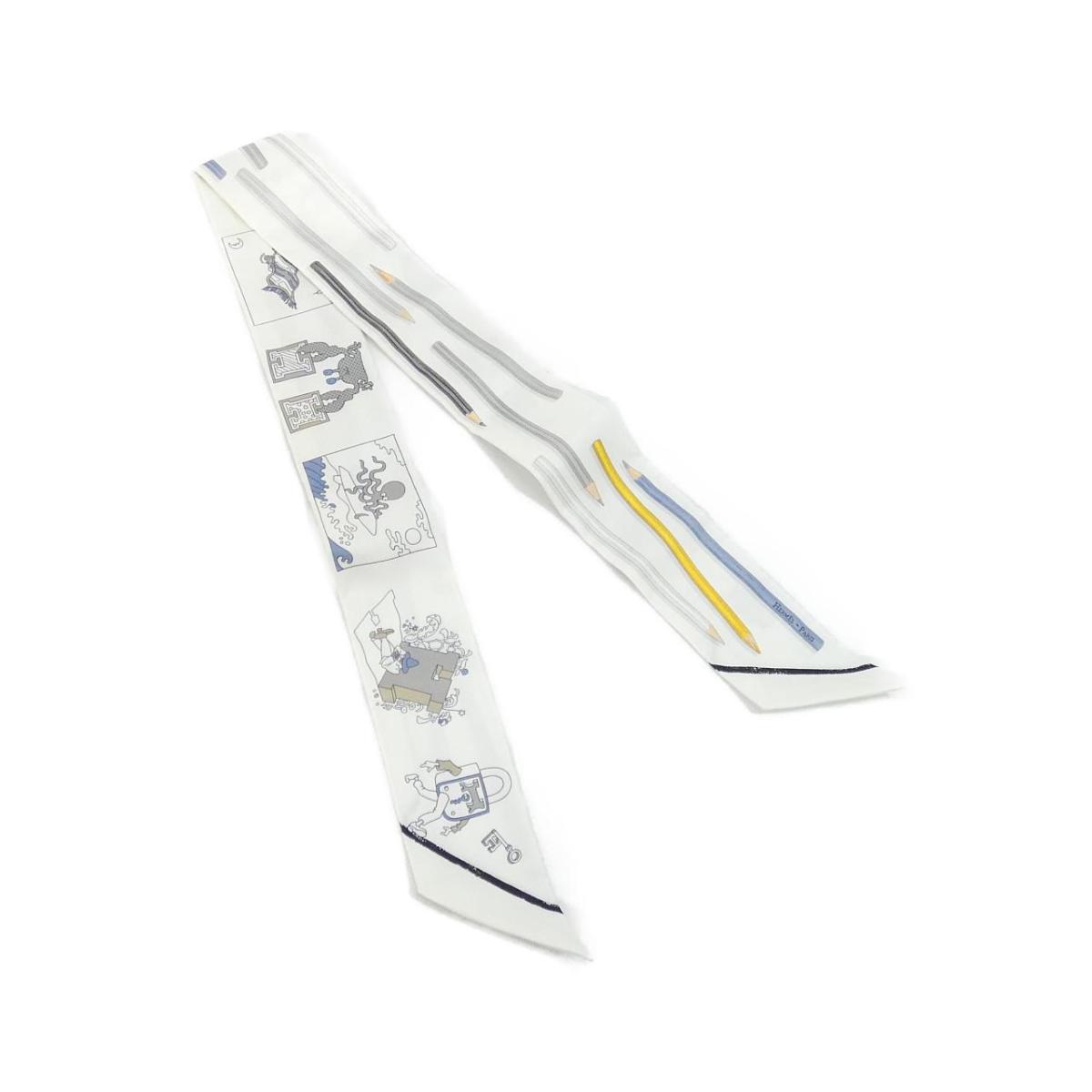 エルメス A VOS CRAYONS ET CARRE ツイリー 064221S スカーフ【中古】