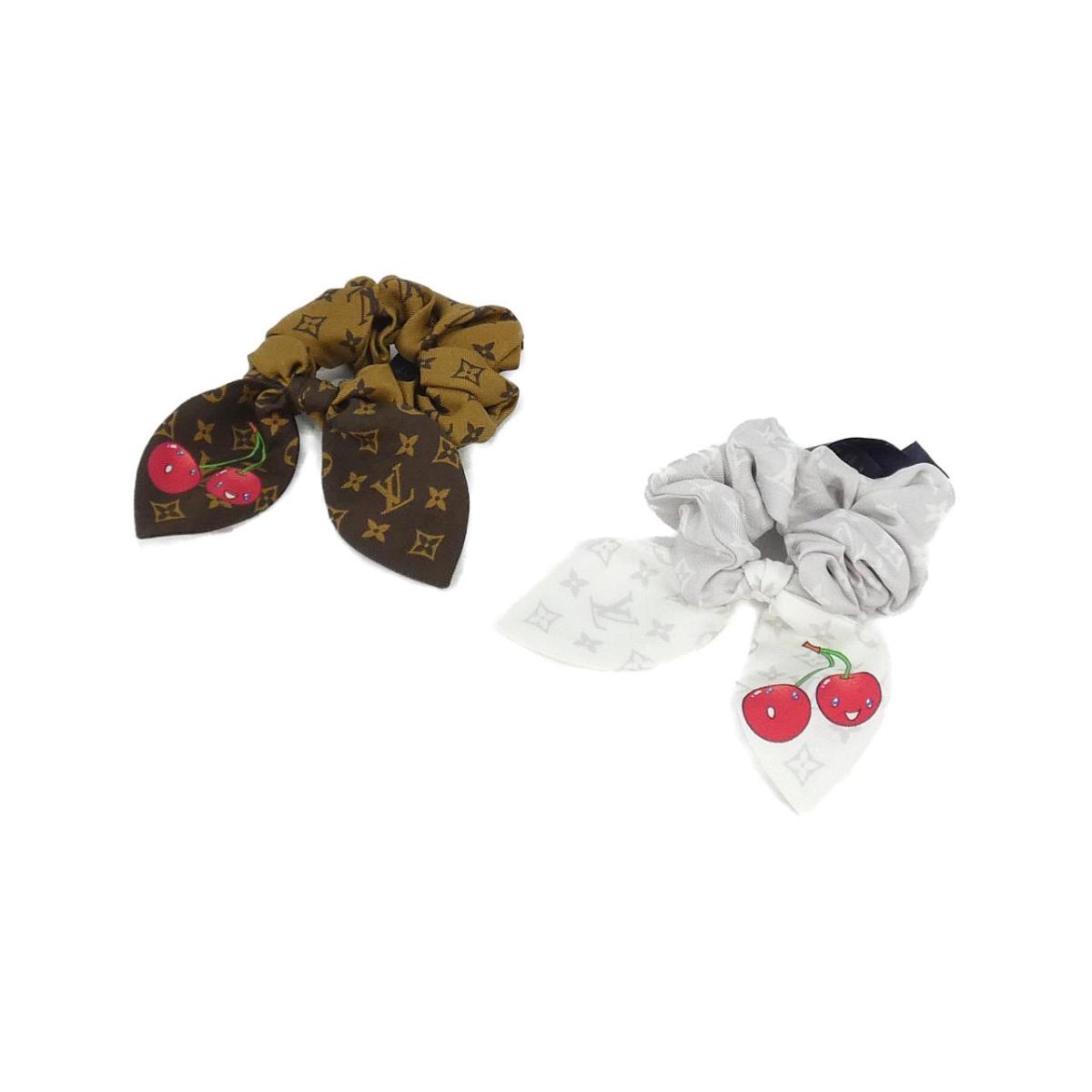 ルイヴィトン セット シュシュ モノグラム チェリー M96069 ヘアーアクセサリー【中古】