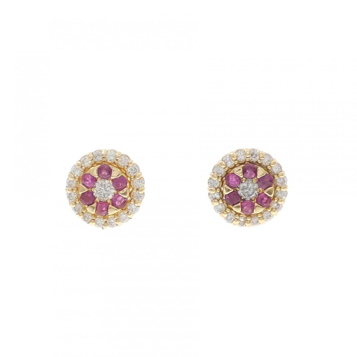 K18YG ルビー ピアス 0.34CT【中古】|KOMEHYO ONLINESTORE 店