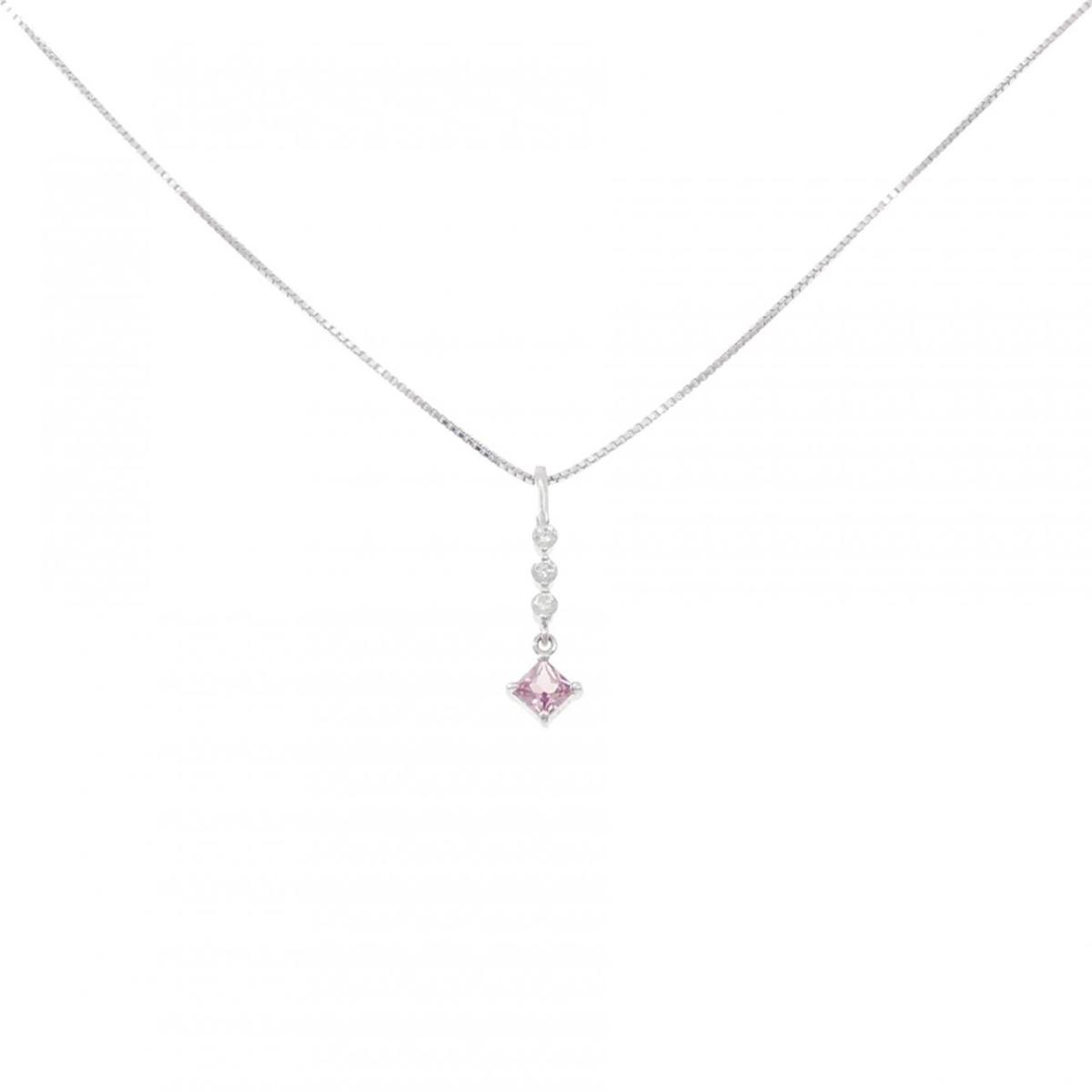 K18WG サファイヤ ネックレス 0.249CT【中古】