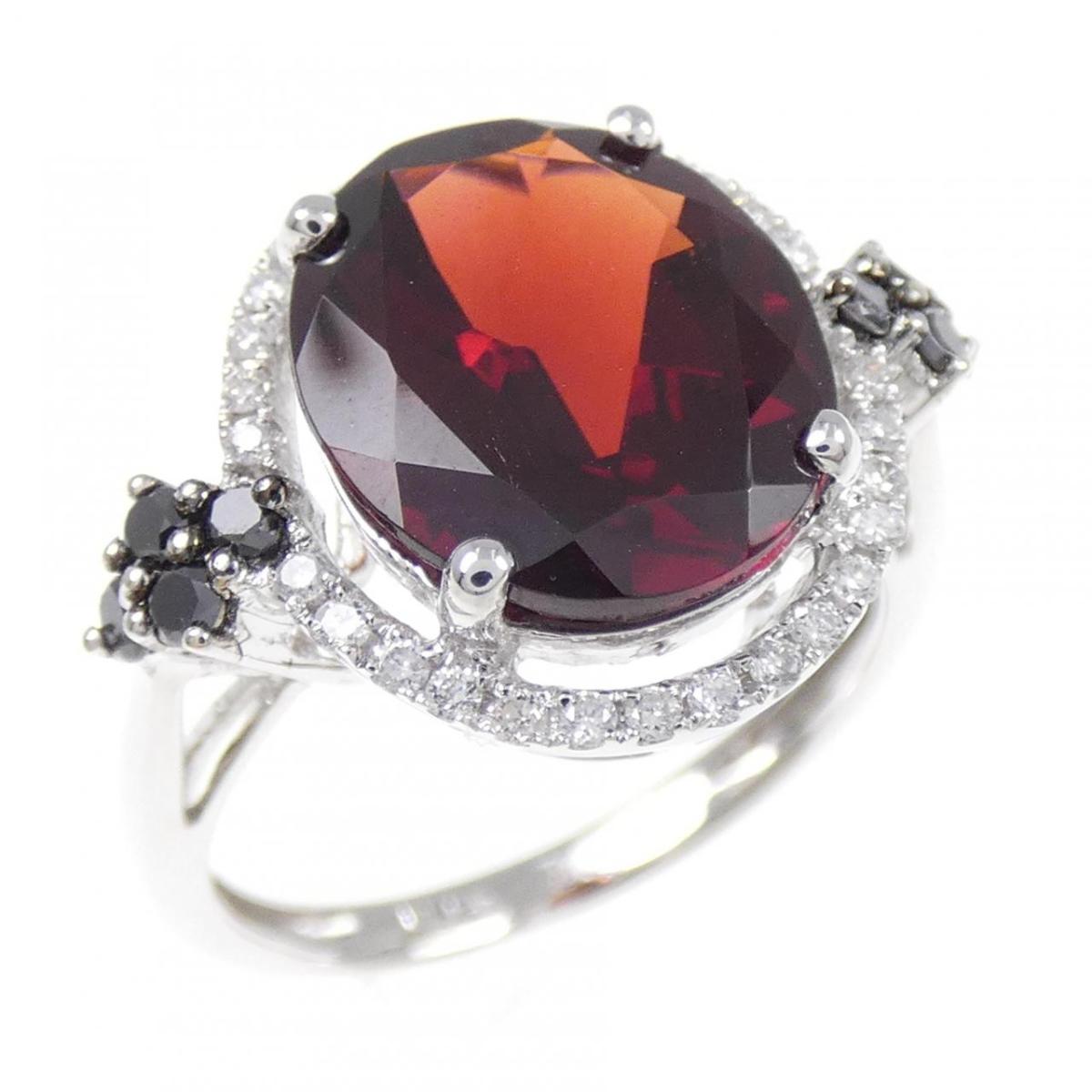 K18WG ガーネット リング 4.771CT【中古】