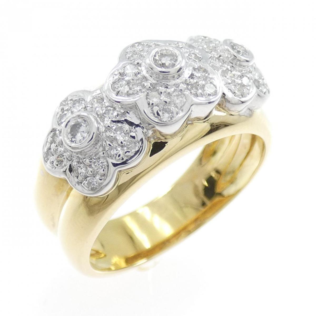 ポンテヴェキオ フラワー ダイヤモンド リング 0.26CT【中古】