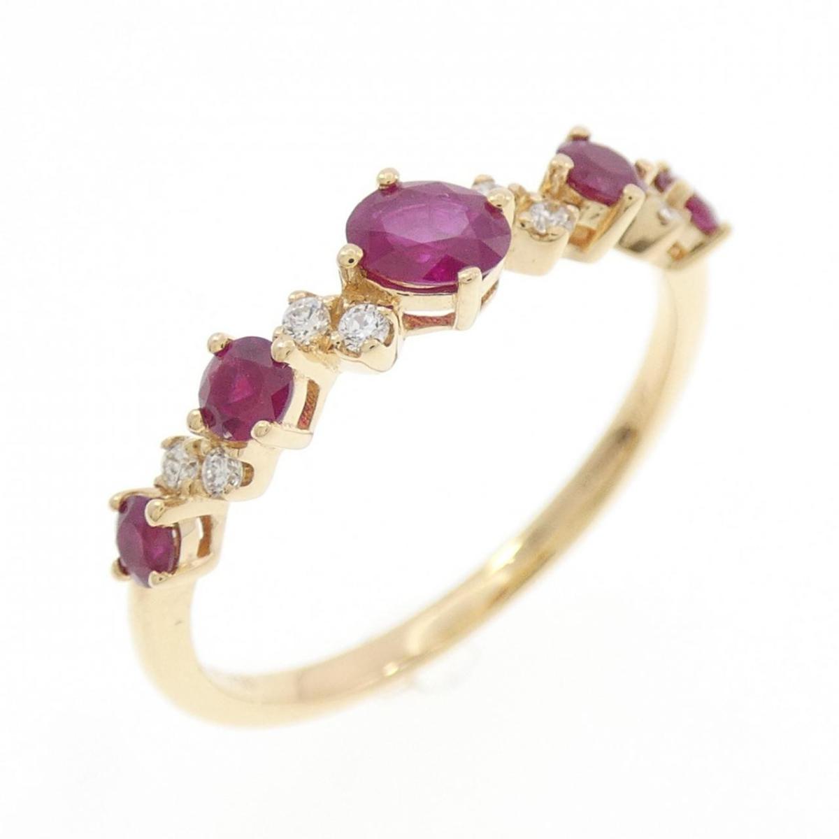 750YG ルビー リング 0.47CT【中古】