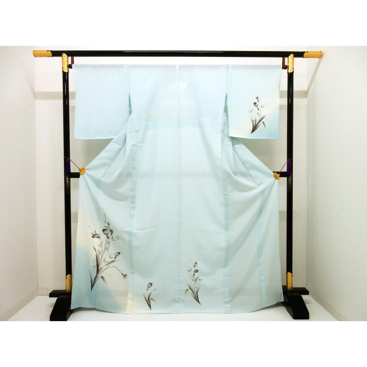 【新品】単衣　駒絽訪問着　金彩友禅ボカシ染【新品】