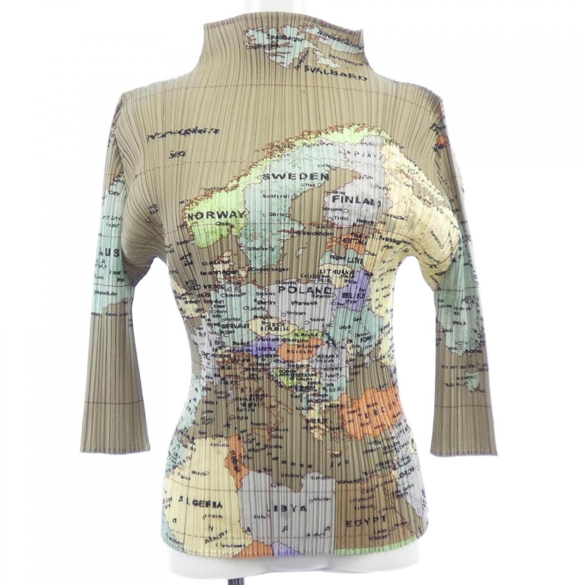 筋目プリーズ PLEATS PLEASE WORLD MAP 地球軍用地図 PP81-JK593 7563012 トップス【中古】