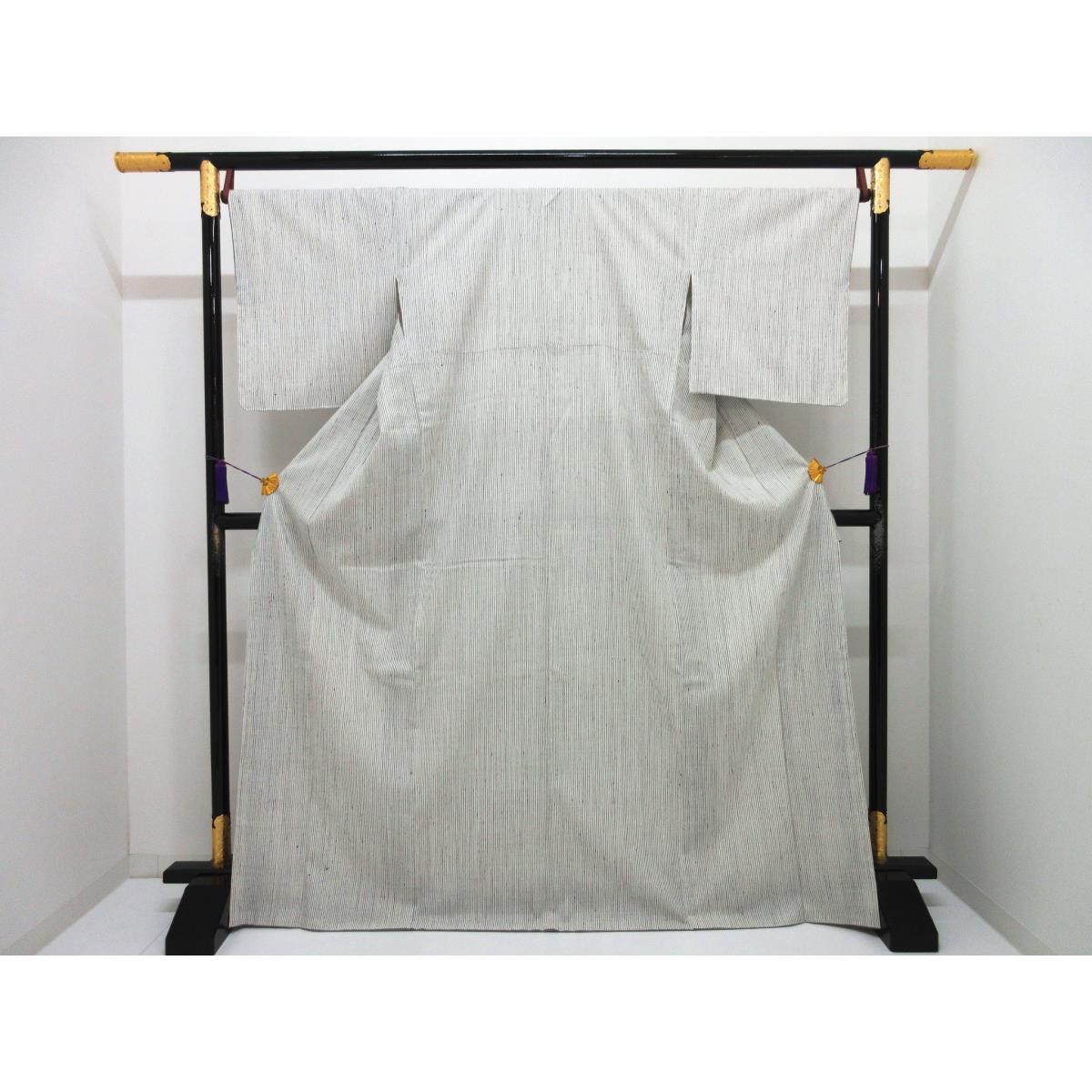 紬　【米沢紬】新田間道【中古】