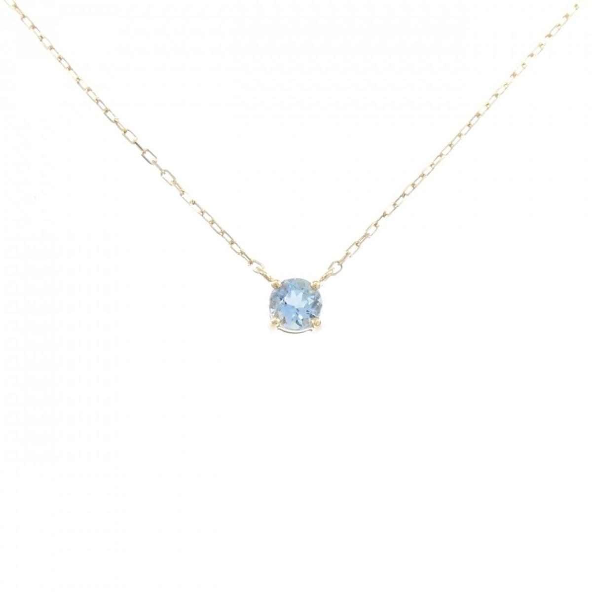 K18YG アクアマリン ネックレス 0.24CT【中古】
