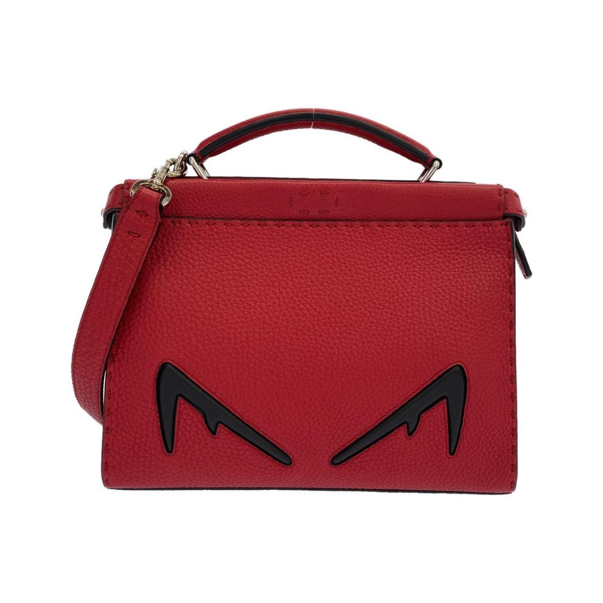 フェンディ BAG BUGS ピーカブー フィット ミニ 7VA422 A80K バッグ【中古】
