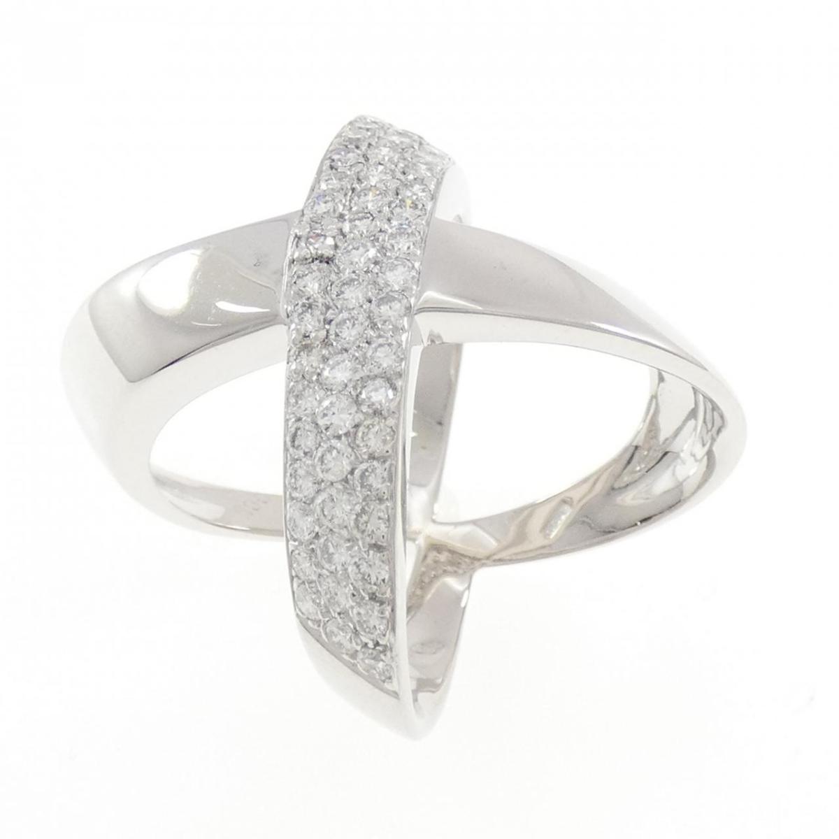 750WG パヴェ ダイヤモンド リング 1.00CT【中古】