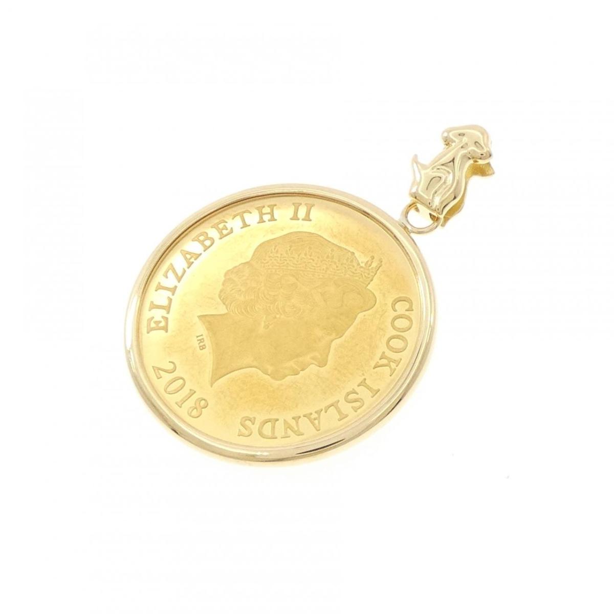 18KYG(枠) コイン ペンダント【中古】｜KOMEHYO ONLINESTORE 店