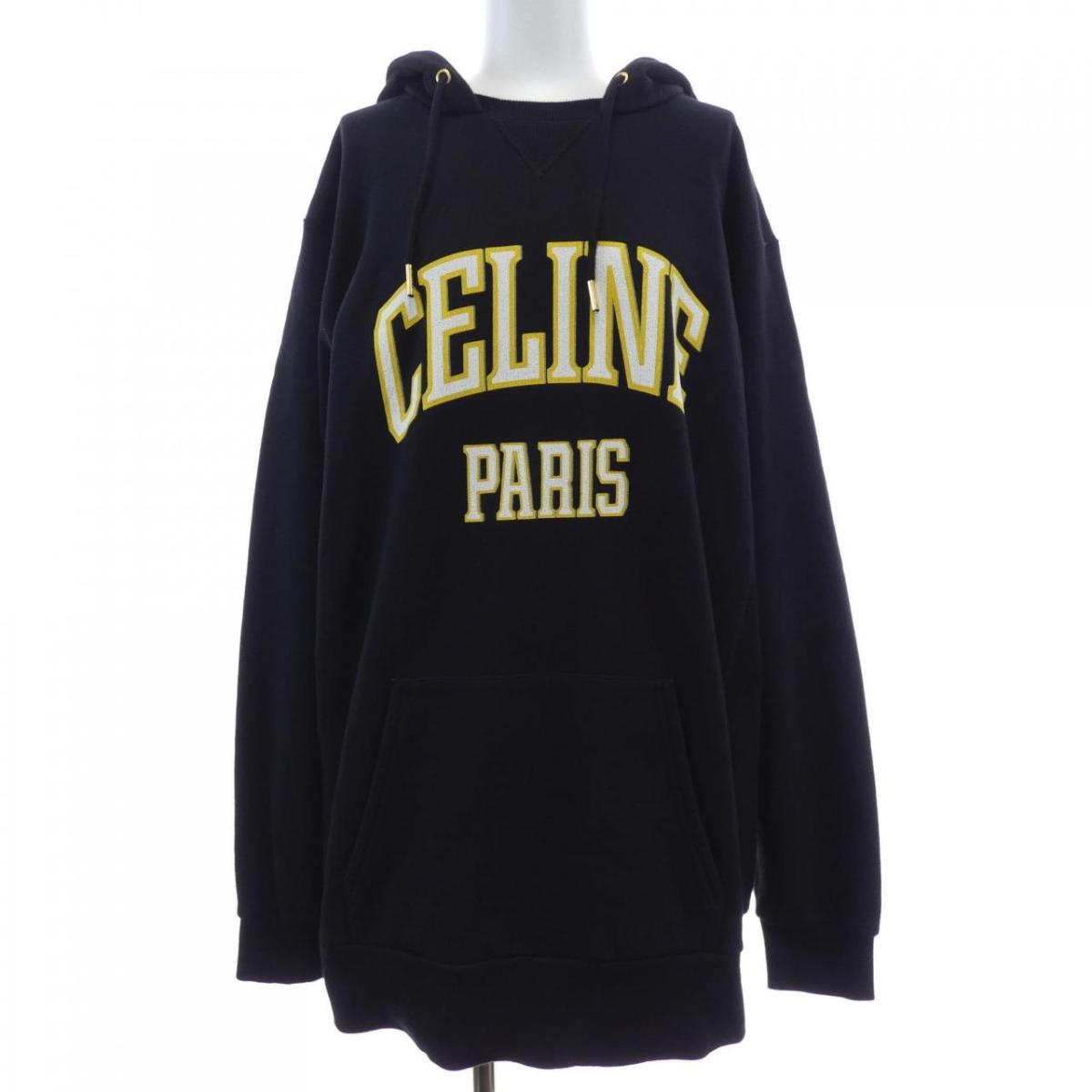セリーヌ CELINE オーバーサイズフーディ- 2Y70F670Q パーカー【中古】