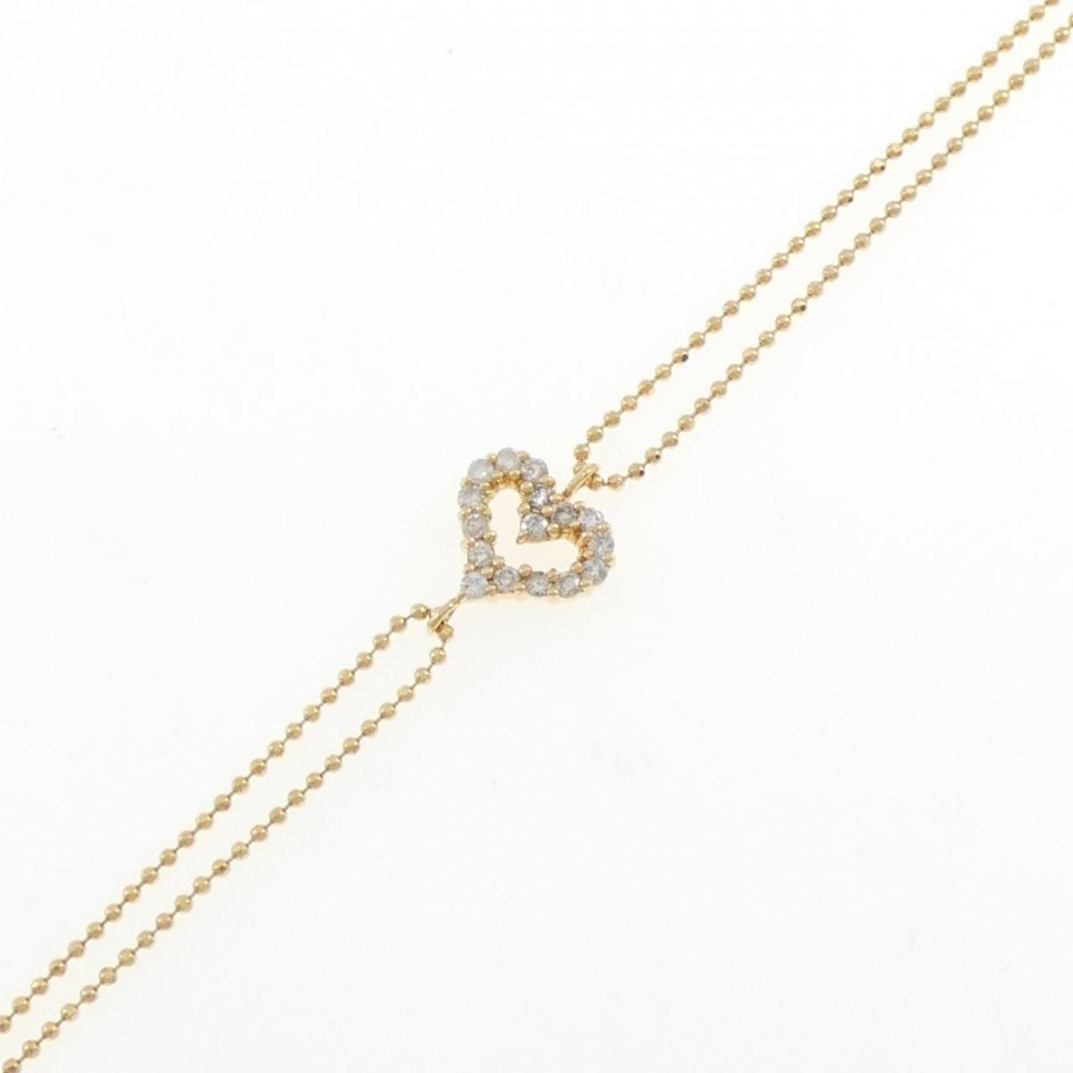 K18YG ハート ダイヤモンド ブレスレット 0.20CT【中古】｜KOMEHYO ONLINESTORE 店