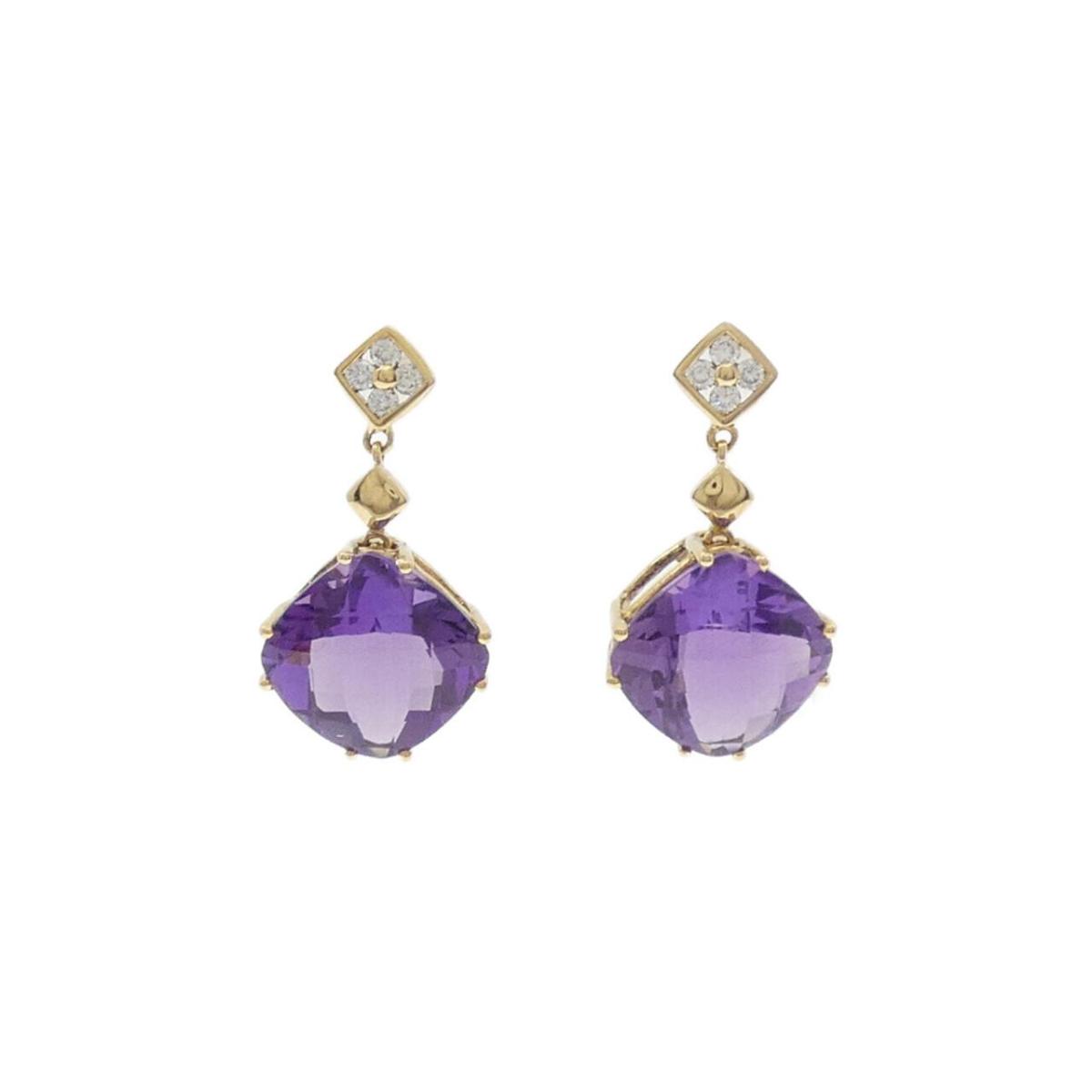 750YG/K18YG アメジスト ピアス【中古】|KOMEHYO ONLINESTORE 店