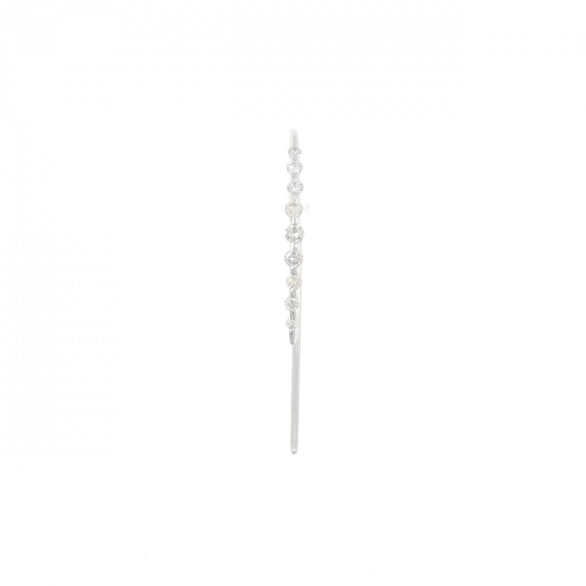 PT950 ダイヤモンド ピアス 0.10CT 片耳【中古】