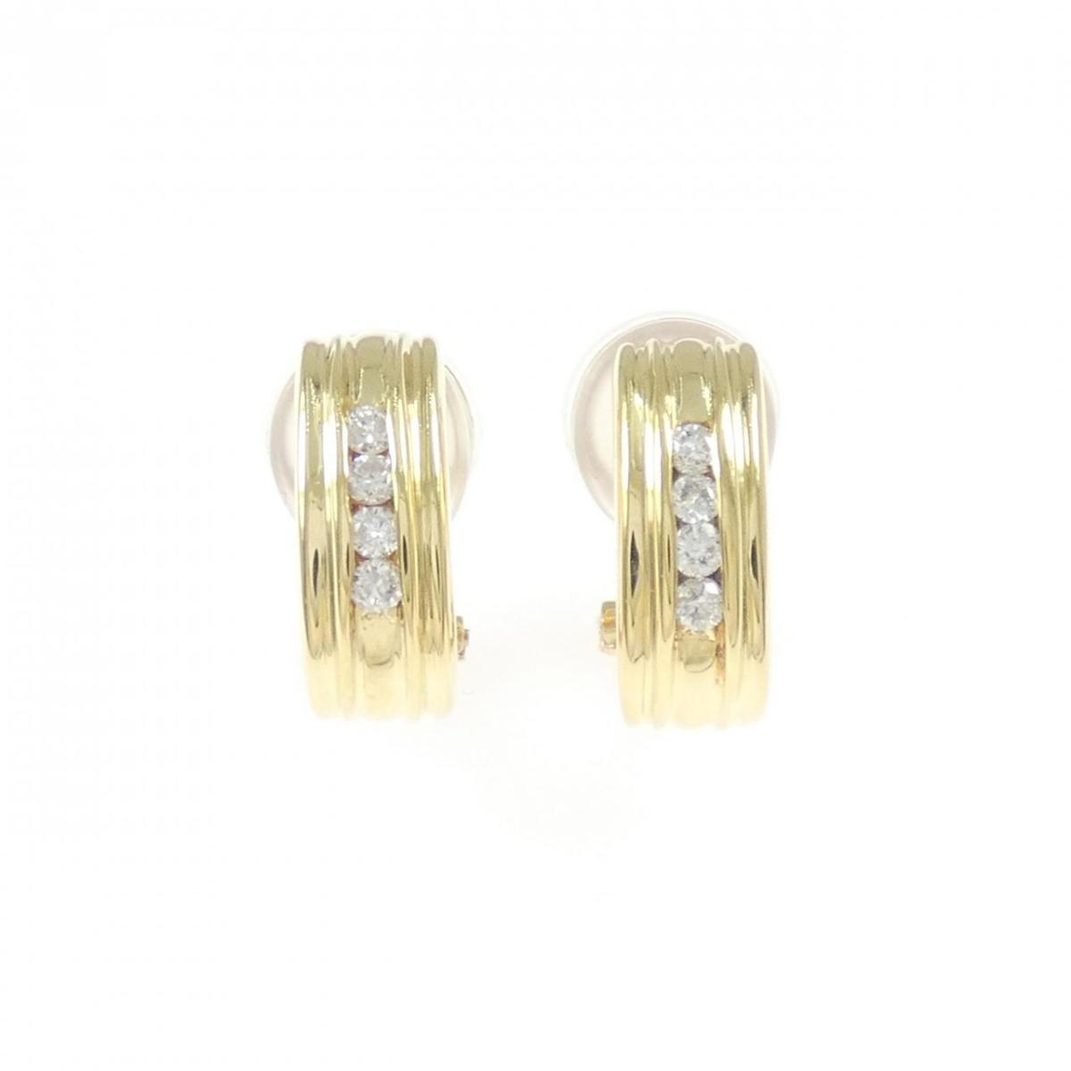 K18YG ダイヤモンド ピアス 0.20CT【中古】