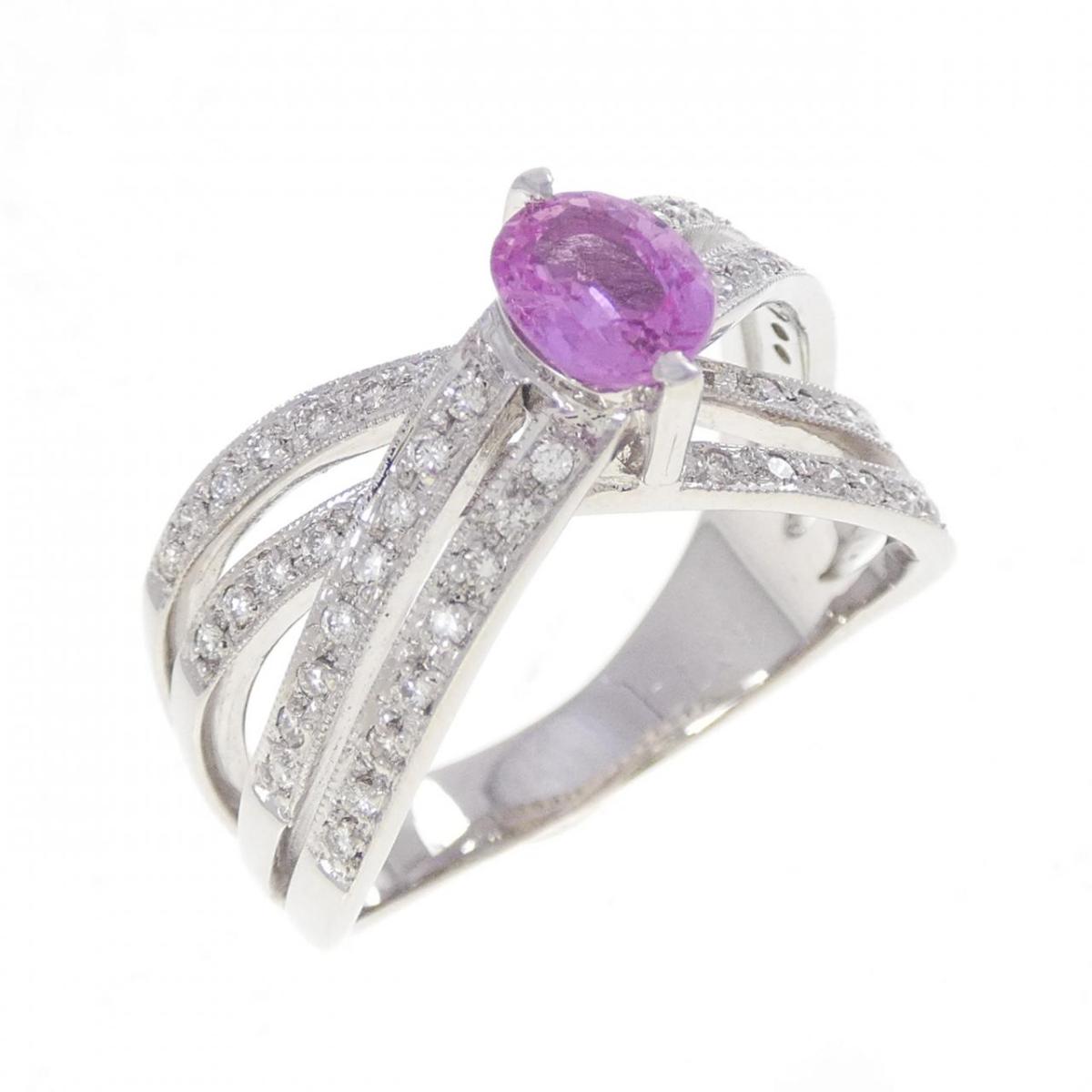 K18WG サファイヤ リング 0.71CT【中古】