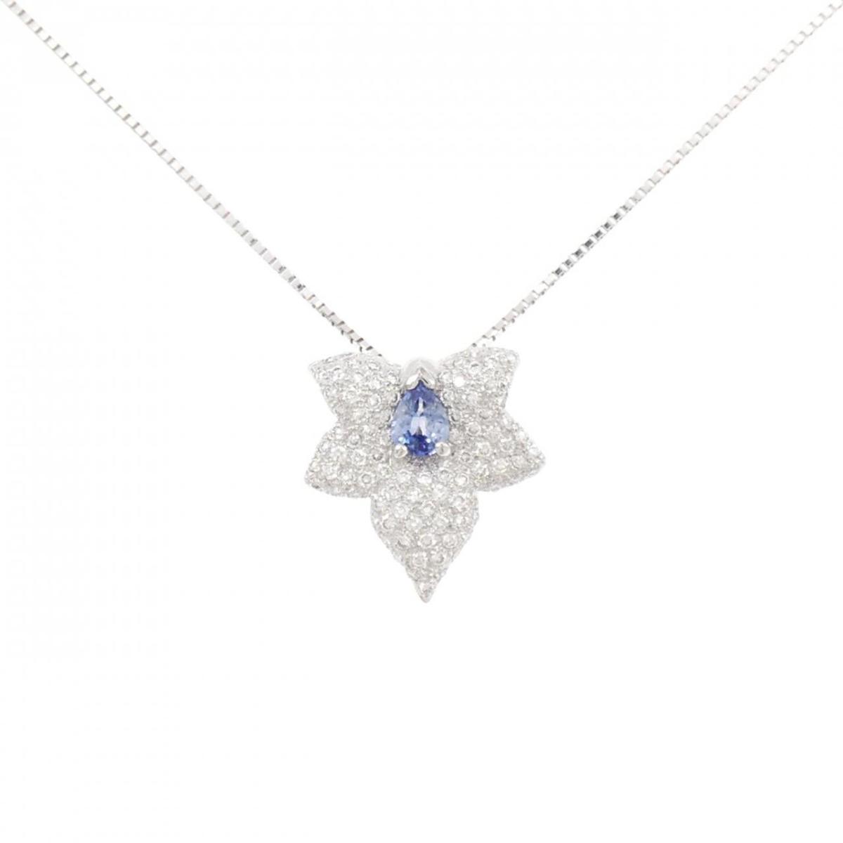 750WG サファイヤ ネックレス 0.33CT【中古】