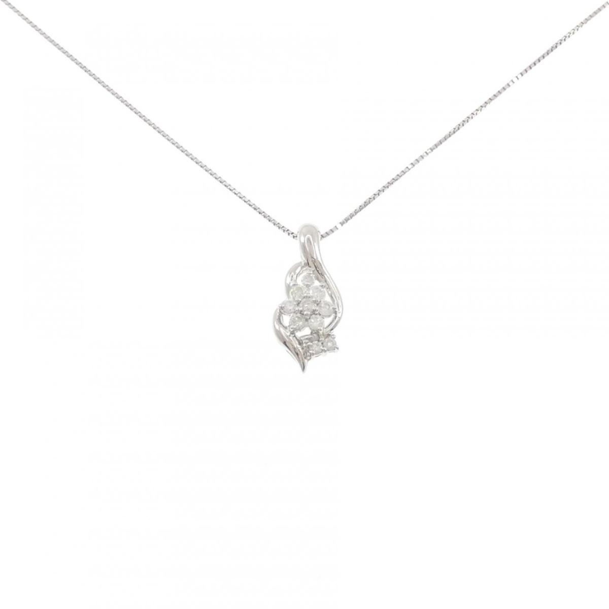 PT900/PT850 フラワー ダイヤモンド ネックレス 0.50CT【中古】 115,300円