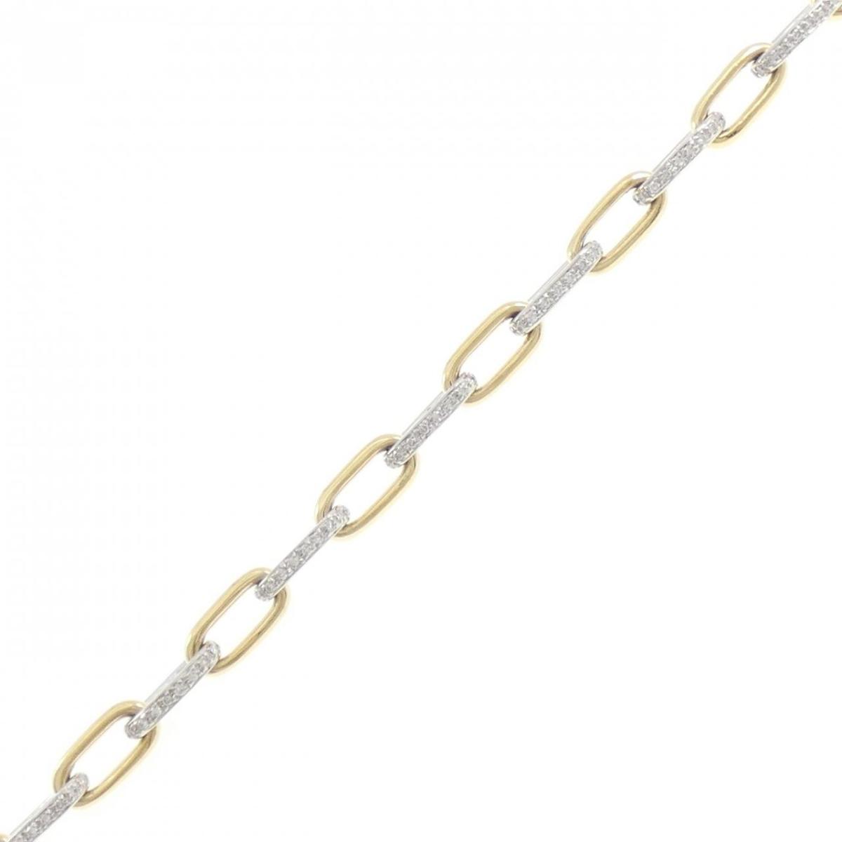 K18YG/K18WG ダイヤモンド ブレスレット 1.00CT【中古】