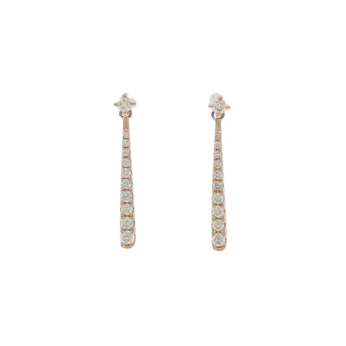 K18PG ダイヤモンド ピアス 0.50CT【中古】｜KOMEHYO ONLINESTORE 店