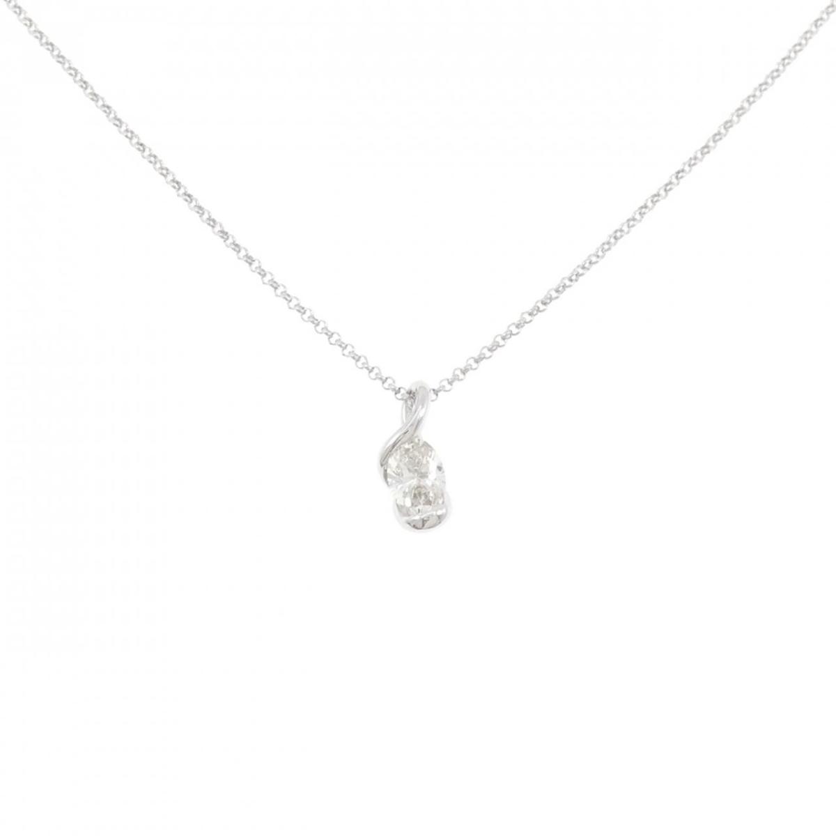 PT900/PT850 ダイヤモンド ネックレス 0.36CT【中古】