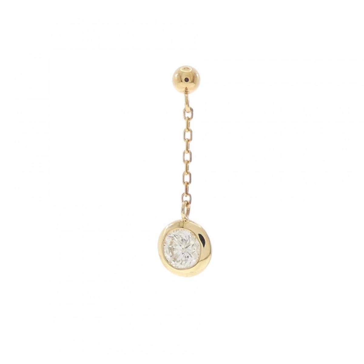 K18YG ダイヤモンド ピアス 0.205CT 片耳【中古】