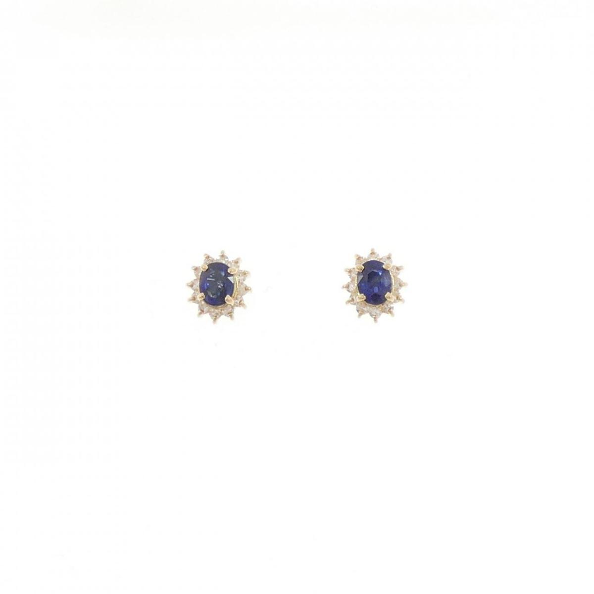 K18YG サファイヤ ピアス 0.3CT【中古】