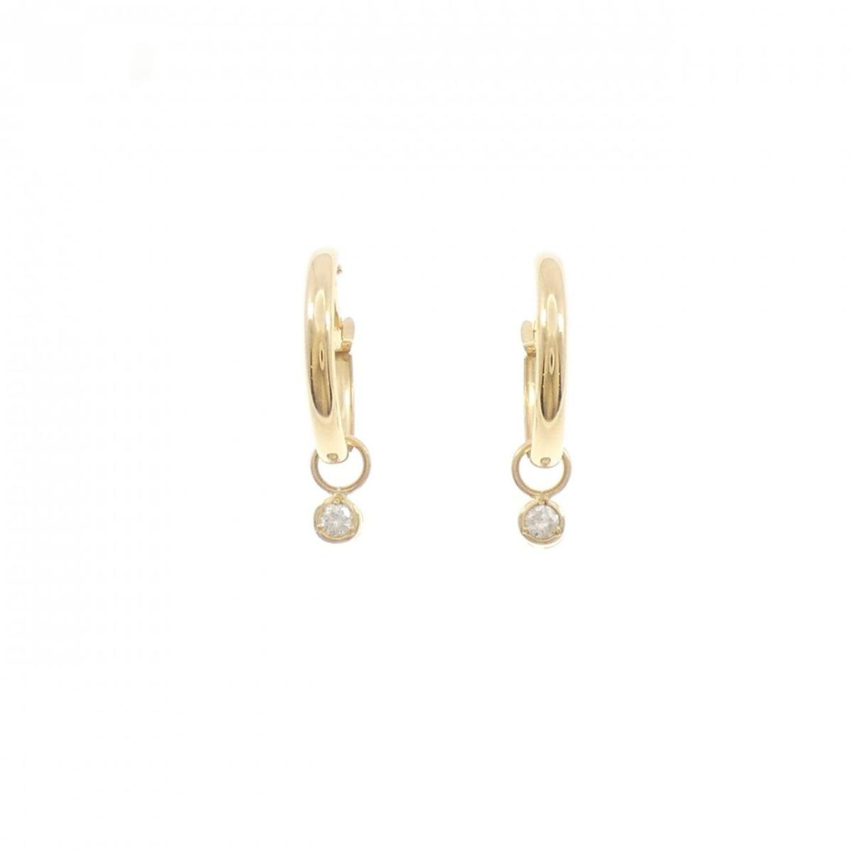 K18YG 2WAY ダイヤモンド ピアス 0.10CT【中古】｜KOMEHYO ONLINESTORE 店