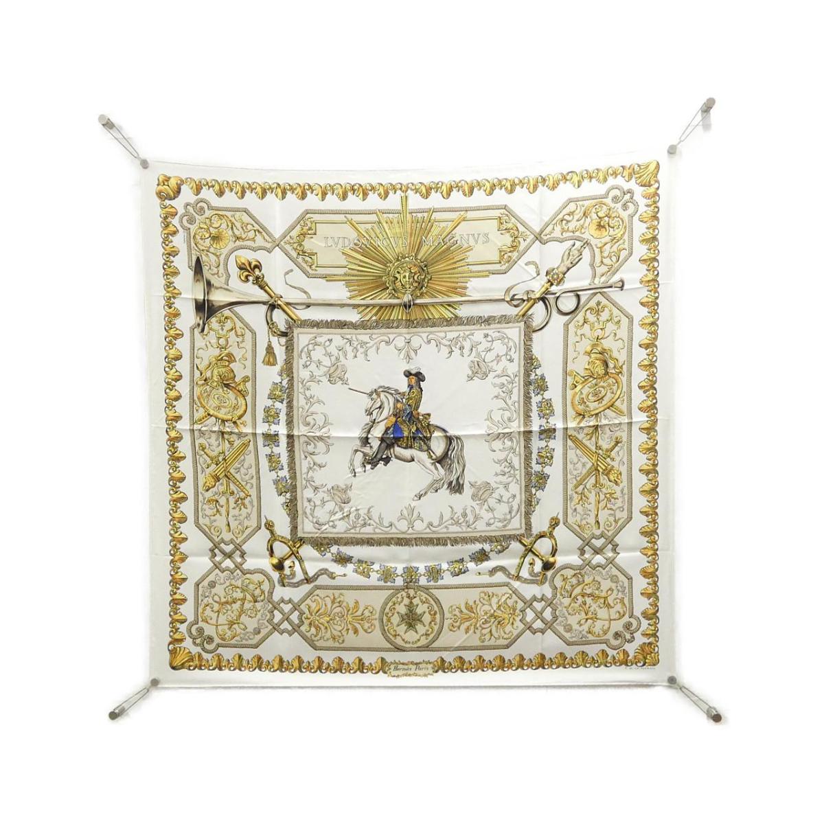 エルメス LVDOVICVS MAGNVS カレ えり巻き【中古】