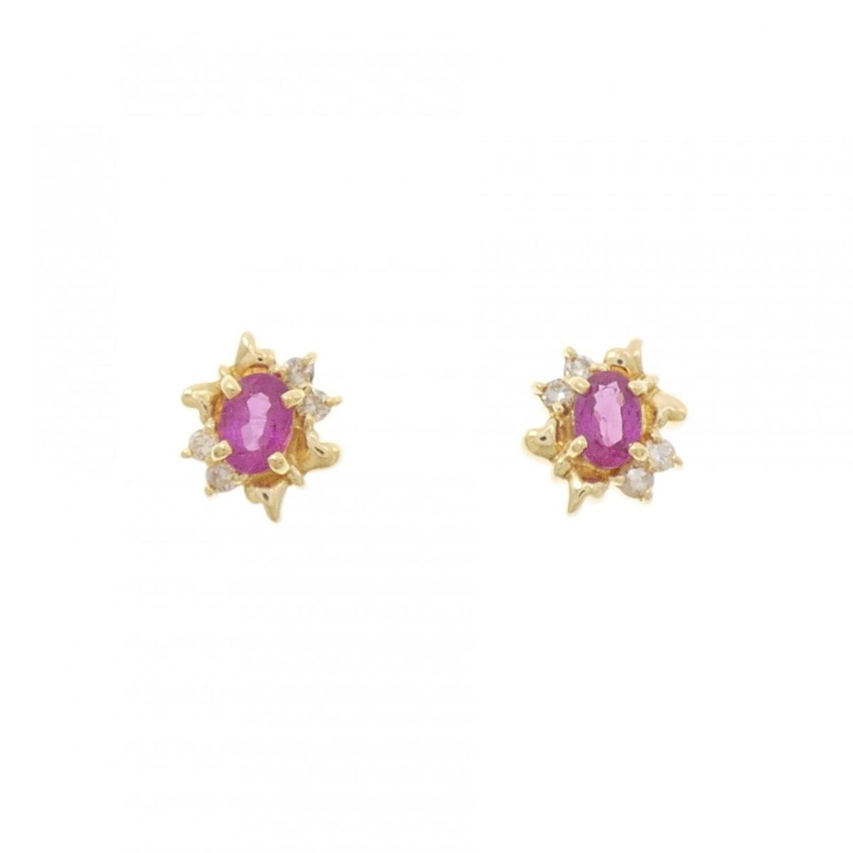 K18YG ルビー ピアス【中古】｜KOMEHYO ONLINESTORE 店