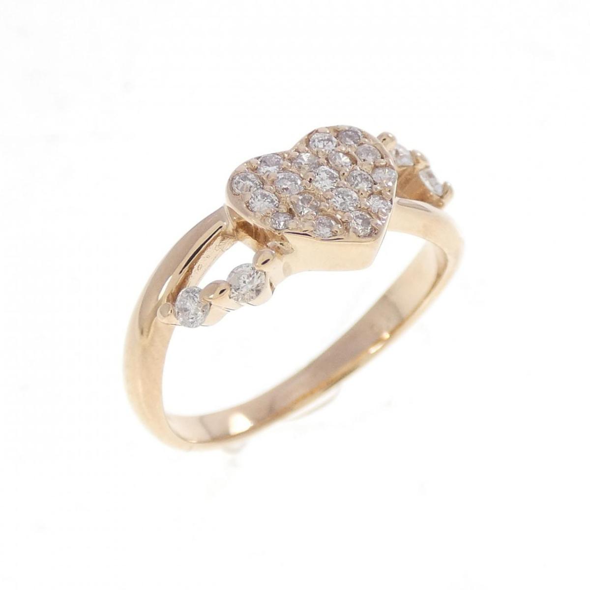 K18PG ハート ダイヤモンド ピンキーリング 0.17CT【中古】｜KOMEHYO ONLINESTORE 店