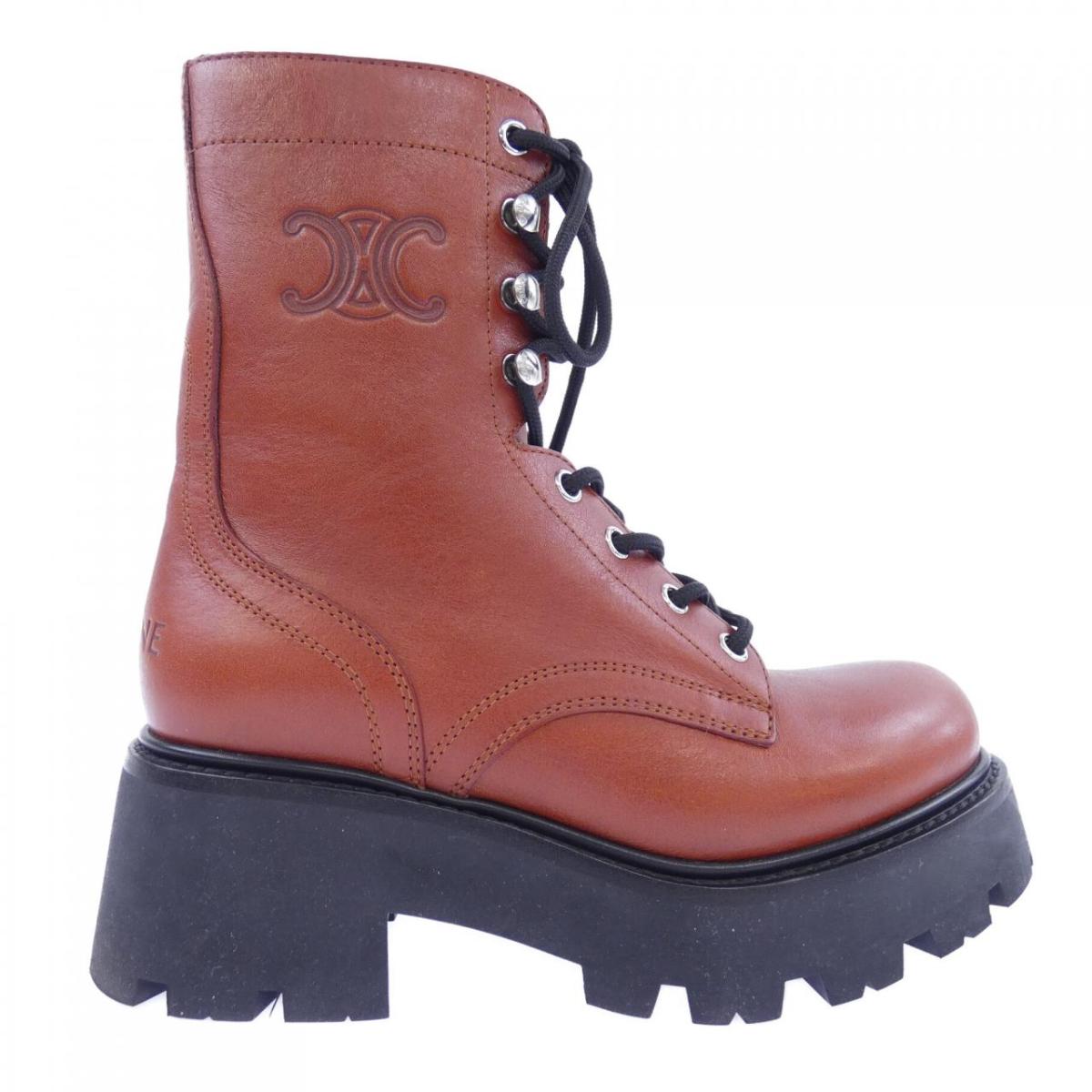 セリーヌ CELINE トリオンフレンジャー ミッドレースアップ 357583579C ブーツ【中古】